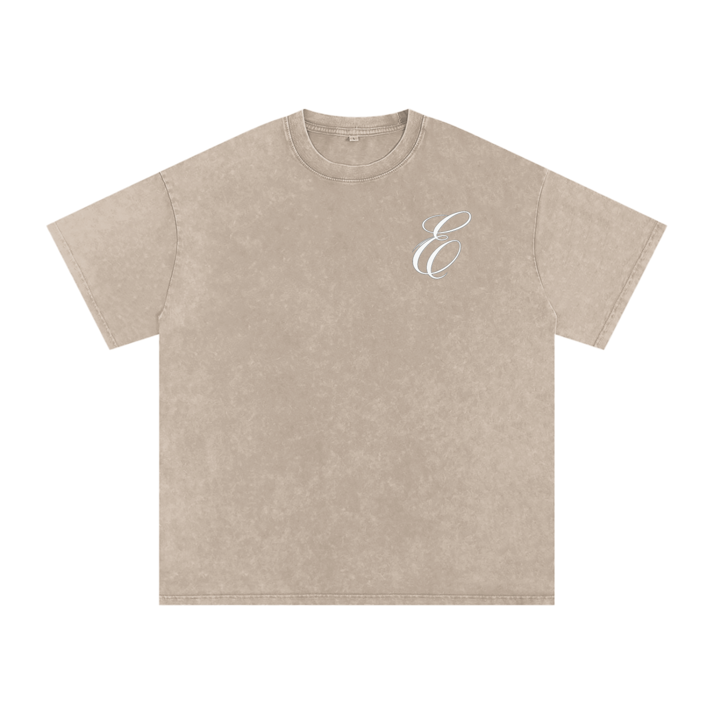 Snow Washed Oversized  Gods Watching Cotton T-Shirt