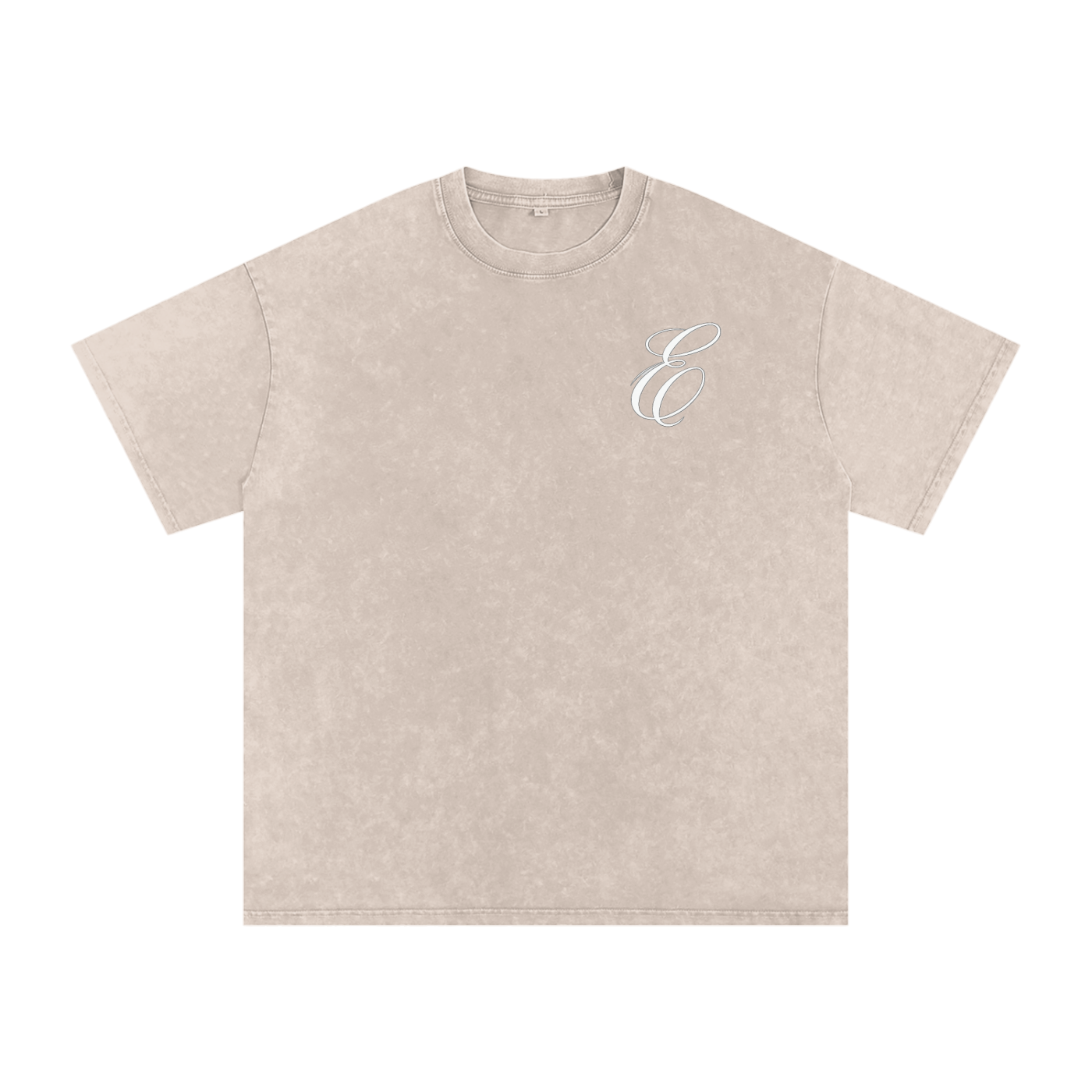 Snow Washed Oversized  Gods Watching Cotton T-Shirt
