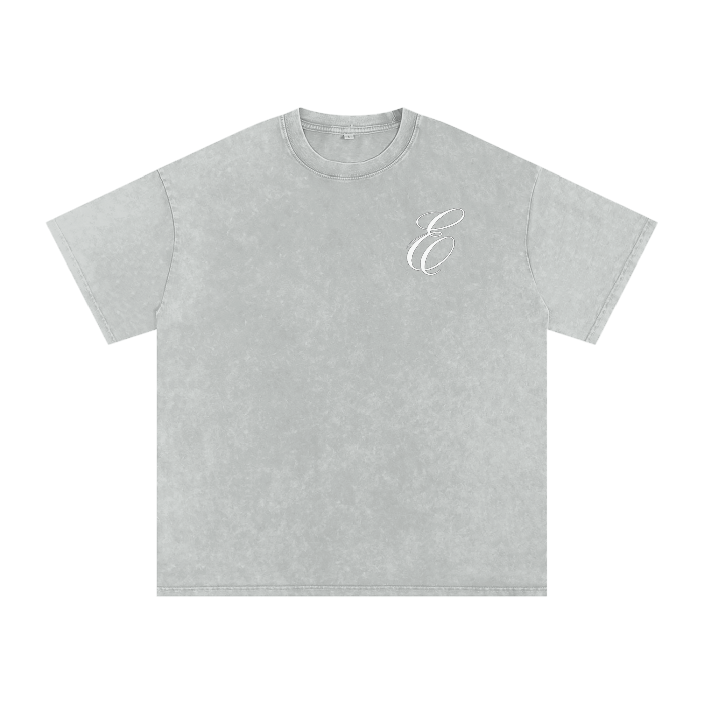 Snow Washed Oversized  Gods Watching Cotton T-Shirt